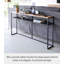  Yamazaki Home Tower Long Console Table For Entryway Or Hallways, Narrow Behind Sofa Table With Wooden Top And Metal Shelf - Shelf, 26" - Steel-99182031