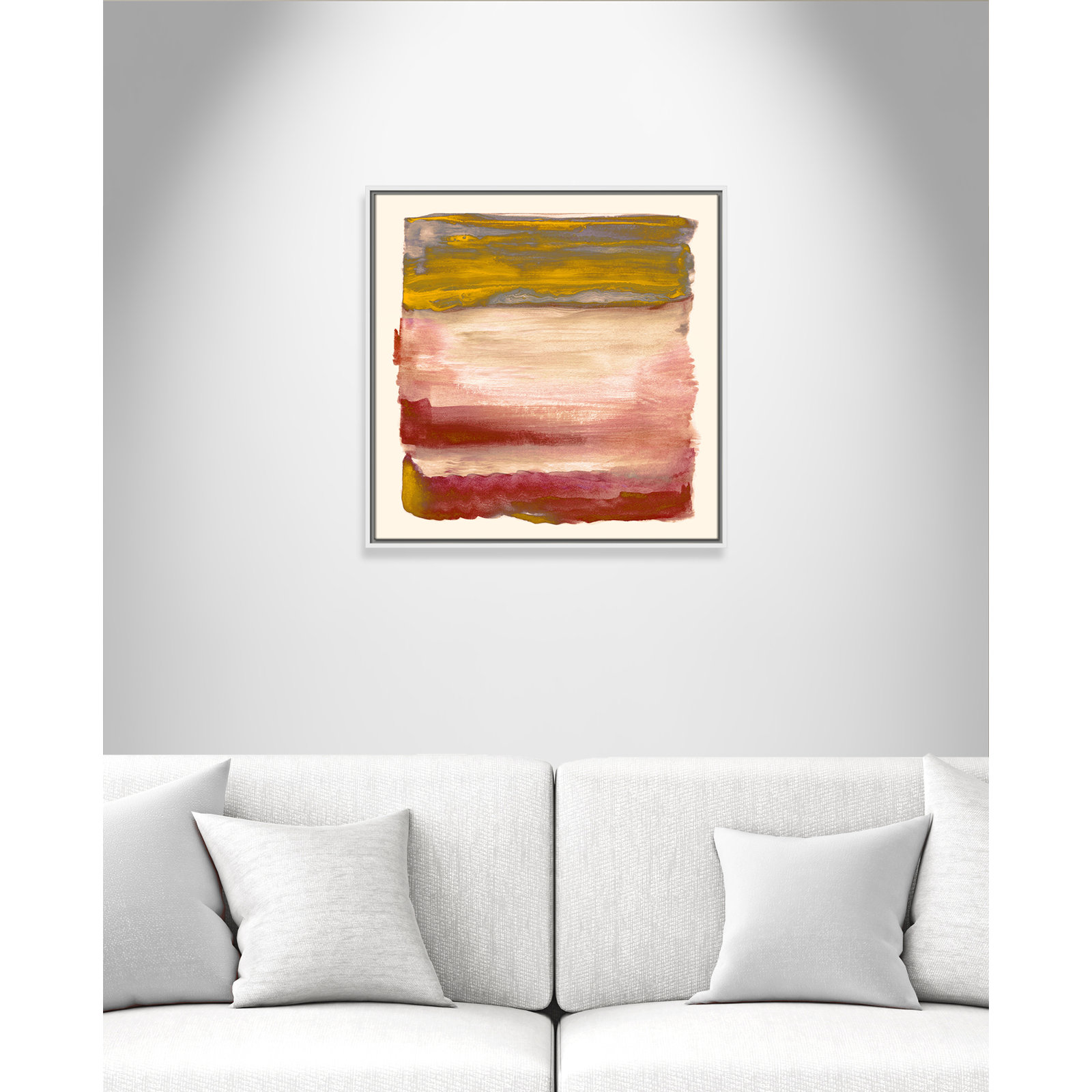 Yellow Sky I Print by Nan, White, 25.5" H x 25.5" W