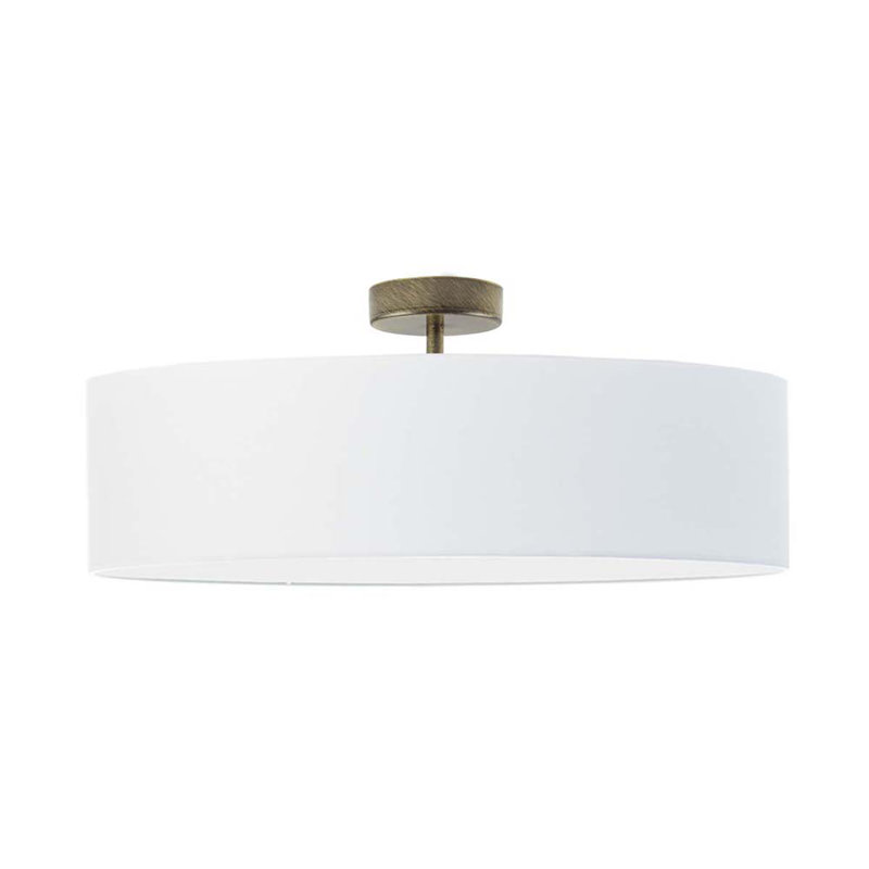 Audriona Semi Flush Mount, Antique Gold, 30cm H x 50cm W x 50cm D, White