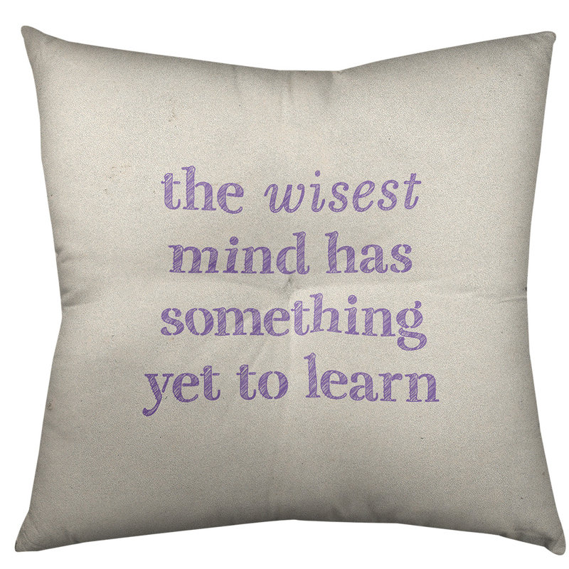 Throw Pillow, 26" H x 26" W, White/Purple
