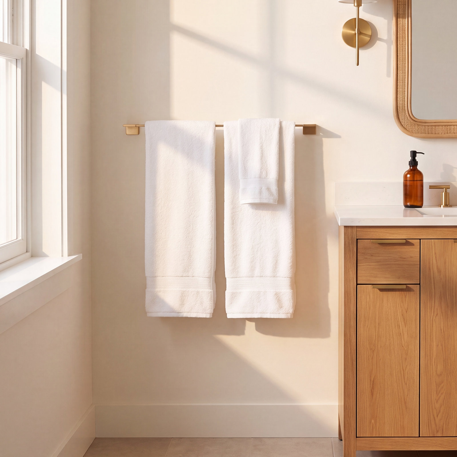 Vero 24" Wall-Mounted Towel Bar, Brilliance Champagne Bronze
