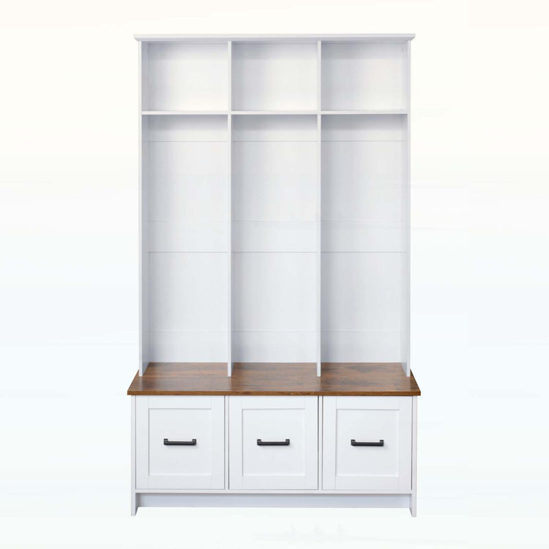 Versatile Hall Tree with Abundant Storage and Stylish Appeal for Every Home, White