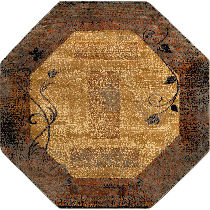 Arabica Indoor Rug, Octagon 6'
