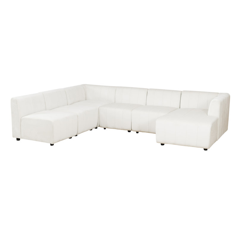 Canapé modulaire réversible 120 po en microfibre 120 pièces, Orienté à droite