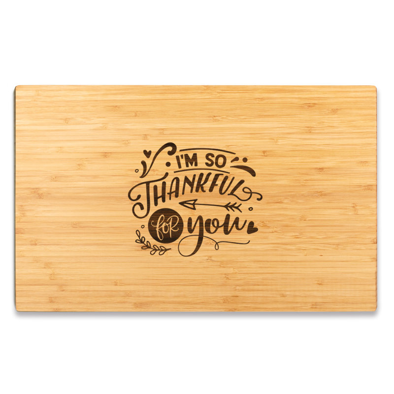 Koyal Wholesale Bamboo I'm So Thankful for You Cutting Board