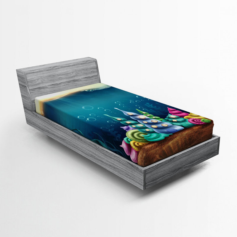 Drap-housse en microfibre Ocean, Drap-housse de taille simple