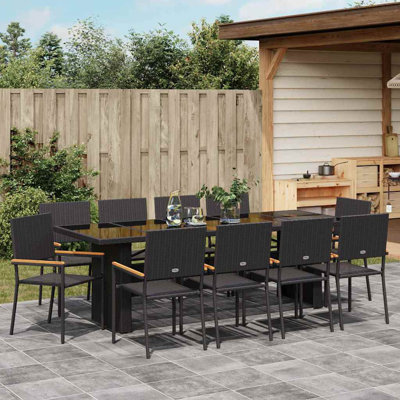 10 - Person Patio Dining Set with Rectangular Table