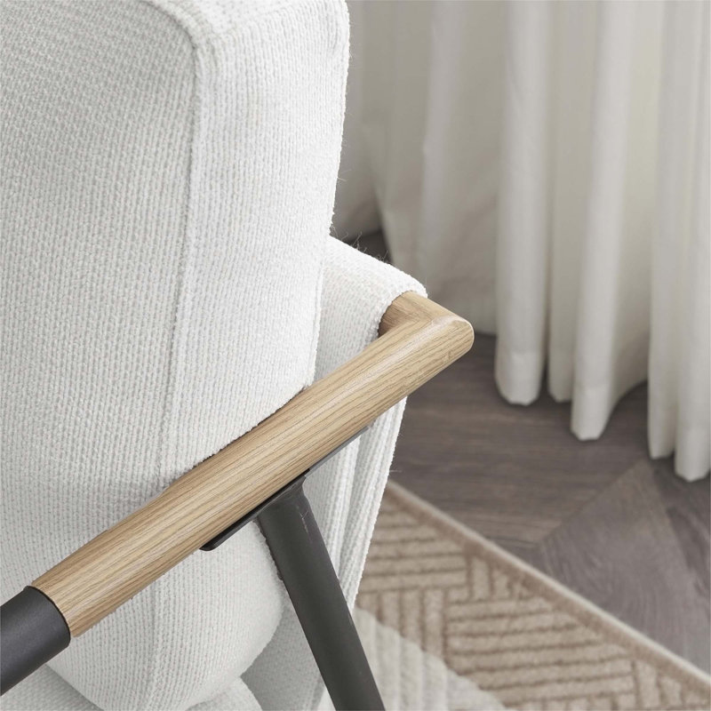 Chaise d'appoint Modern, Chenille blanche