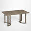 Ensemble de salle à manger 7 pièces, table rectangulaire et 6 chaises rembourrées à dossier arrondi, style scandinave, pour salle à manger et cuisine-1602557986