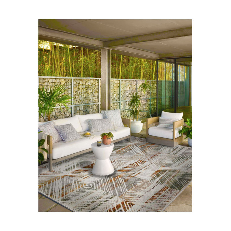 Tapis décoratif à rayures Siesta, Tapis de couloir 3 pi 3 po x 6 pi 7 po inclus