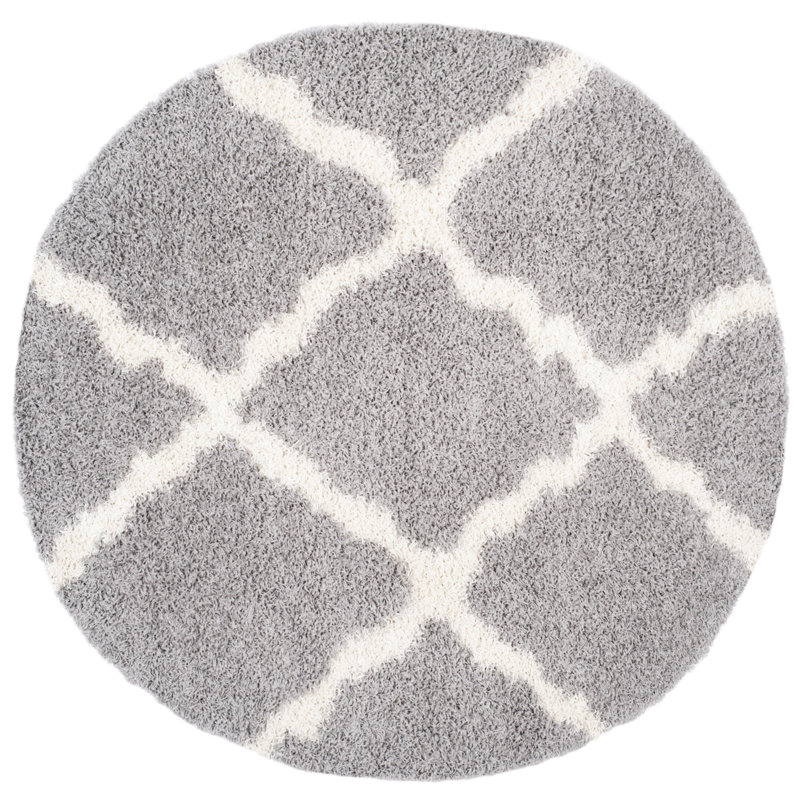 Alonnah Shag Performance Geometric Rug, Round 10'