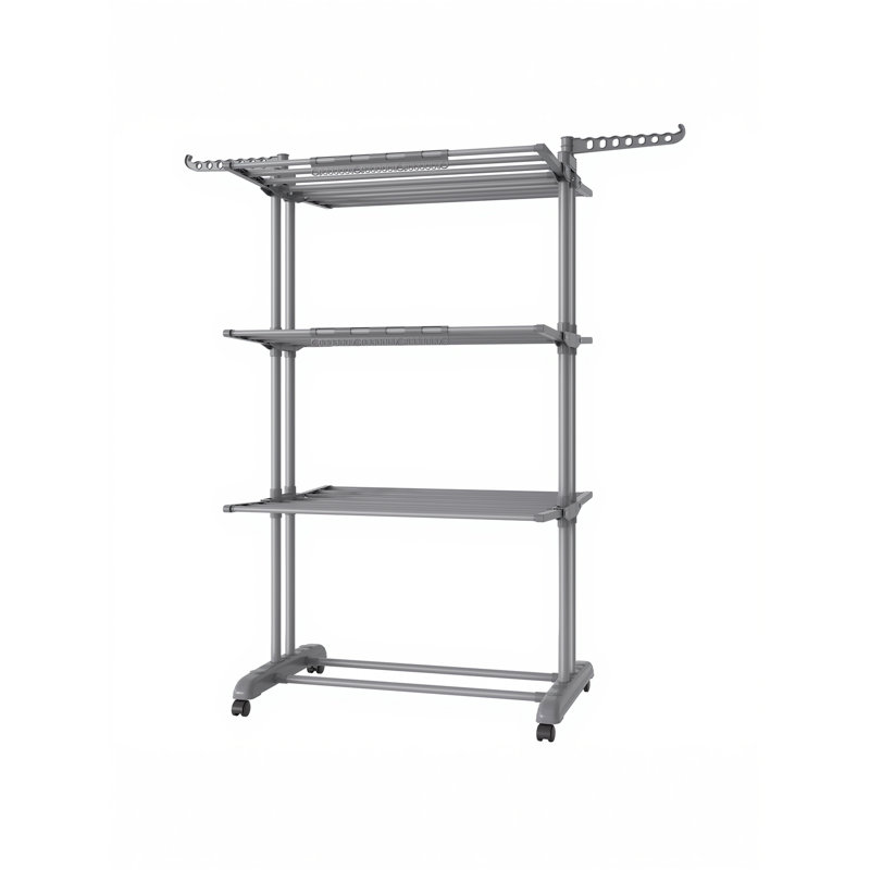 Steel Foldable Freestanding Drying Rack, Grey