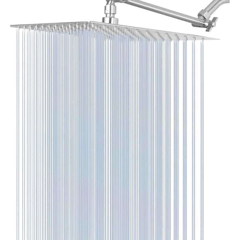 Pomme de douche à pluie en acier inoxydable 10 po Finish - pomme de douche carrée de conception luxueuse, distribution optimale de l'eau