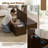 4-piece Small Space Living Room Furniture Set--63" Buffet Sideboard Cabinet, 31.5" Accent Cabinet, 31.5" Square Lift Top Coffee Table, 67" Fluted Tv Stand & Sideboard, Brown-881573983