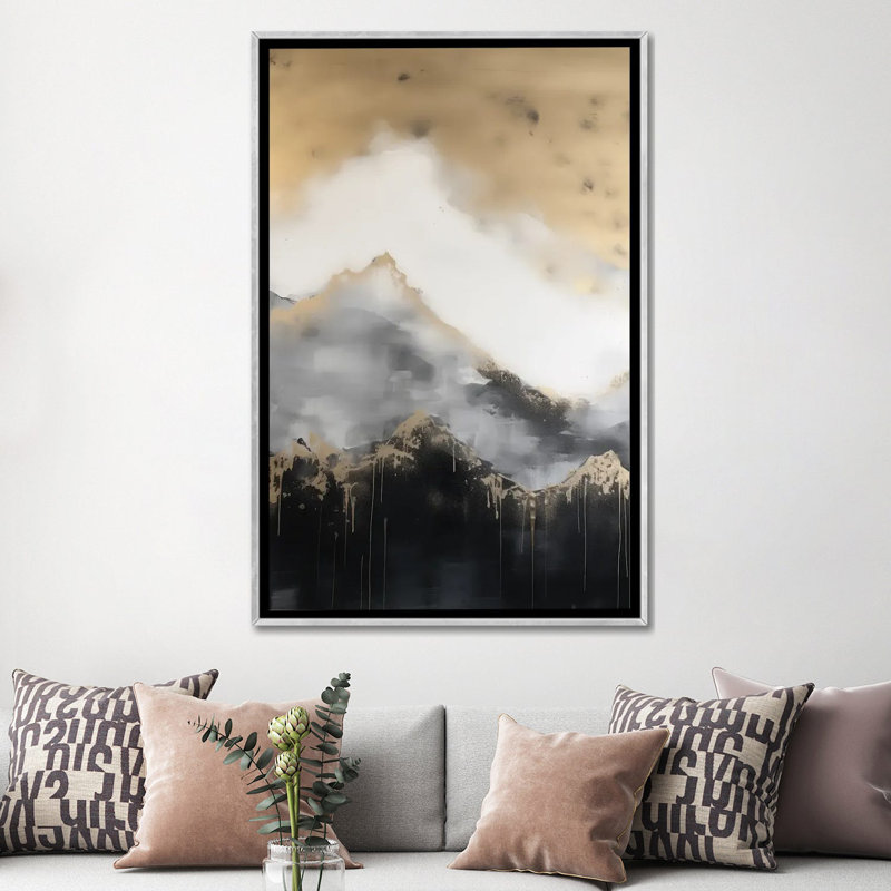 «Mountain Forest Gold», reproduction d'art encadrée, H 60 po x l 40 po, Reproduction encadrée sans passe-partout