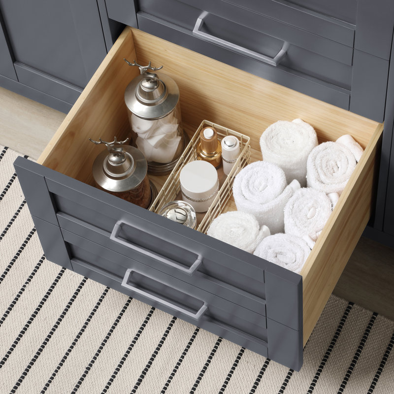 Meuble-lavabo double 72 po OVE Decors Tahoe, Gris anthracite foncé