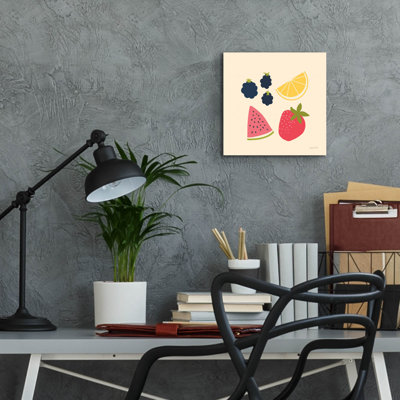 Art mural épique «Summer Fruits 1» par Cheryl Warrick, 12 po x 12 po