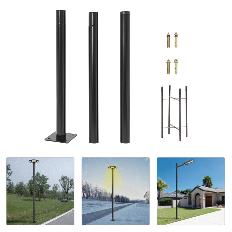 Lampadaire de poteau de lampadaire extérieur, H 118,11 po x l 7,87 po x P 7,87 po