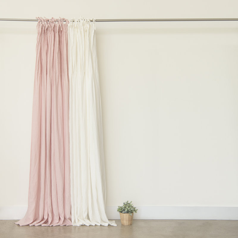 Abelia Semi Sheer Curtain, Dark Gray