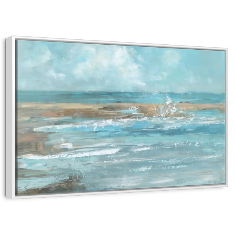 Breaking Waves IV, Cadre flottant blanc, 13 po x 9 po