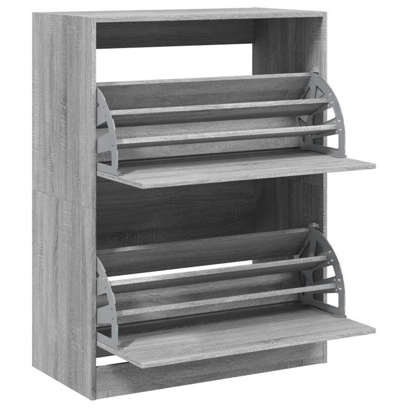 12 Pair Shoe Storage Cabinet, Grey Sonoma