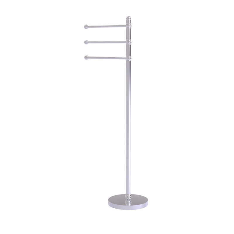 Porte-serviettes sur pied, Chrome satiné