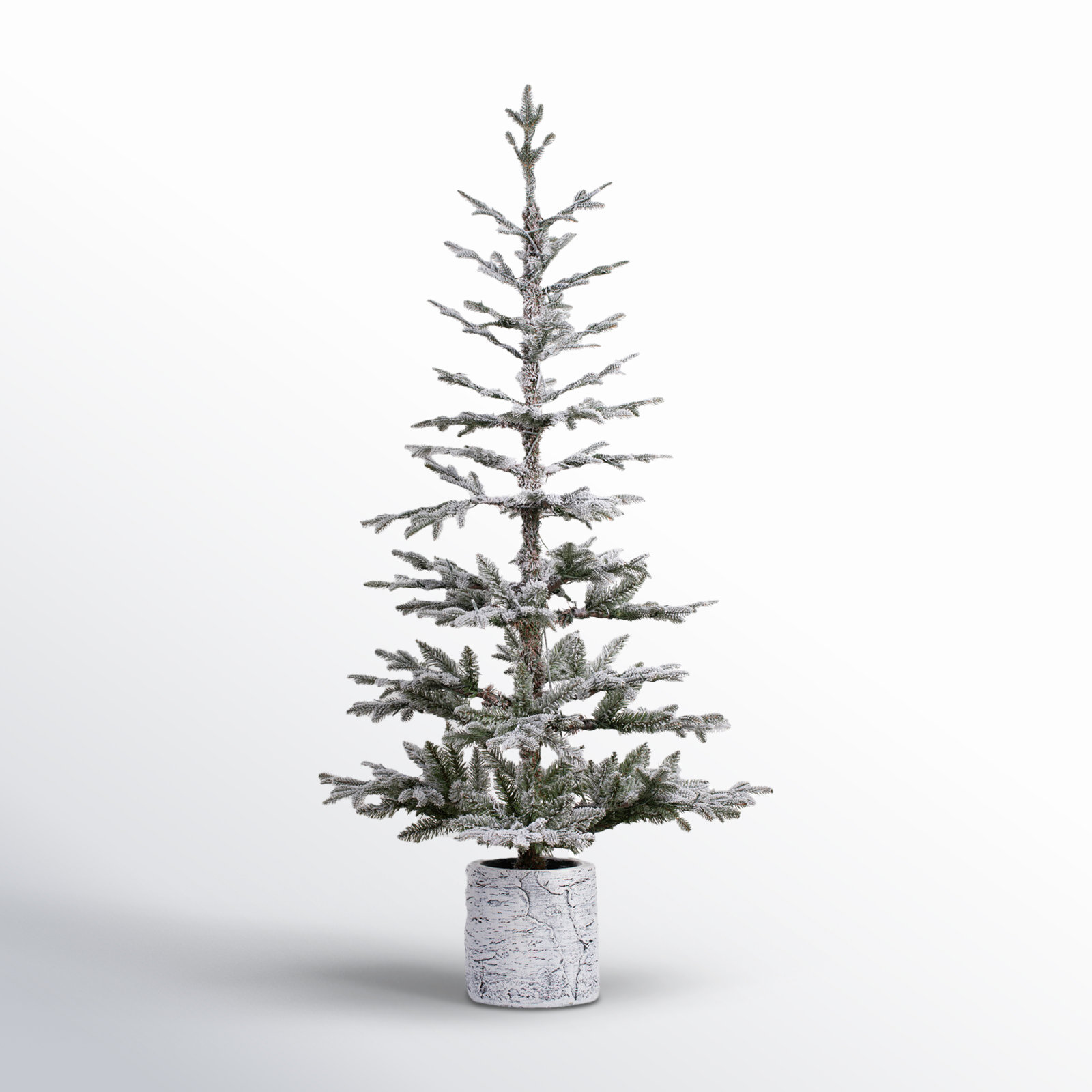 The Holiday Aisle® 5' White Fir Artificial Christmas Tree with 150 White Lights & Reviews | Wayfair