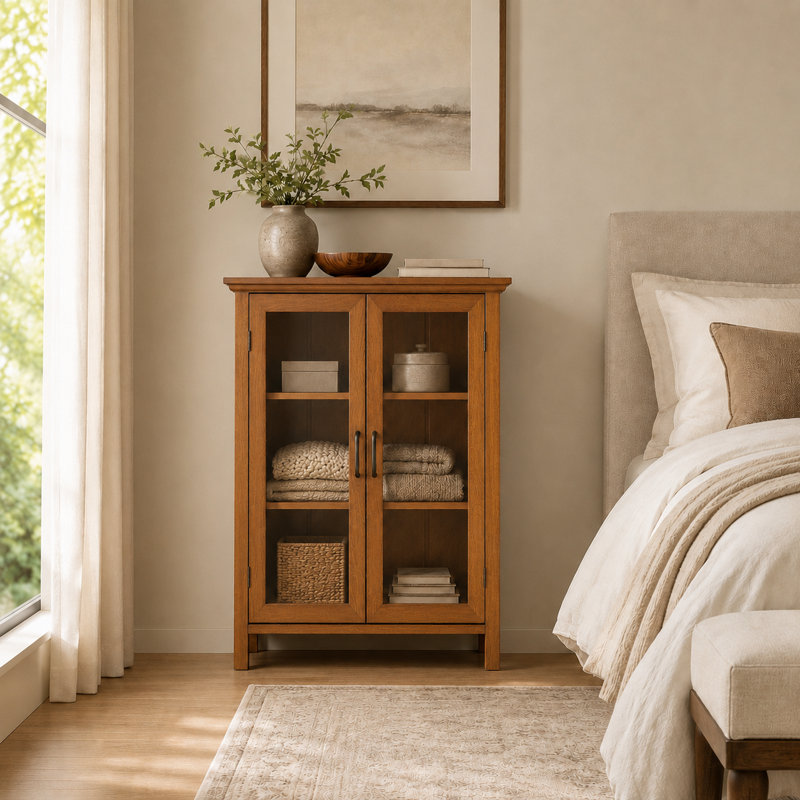 Yarissa Freestanding 2-Door Accent Storage Cabinet