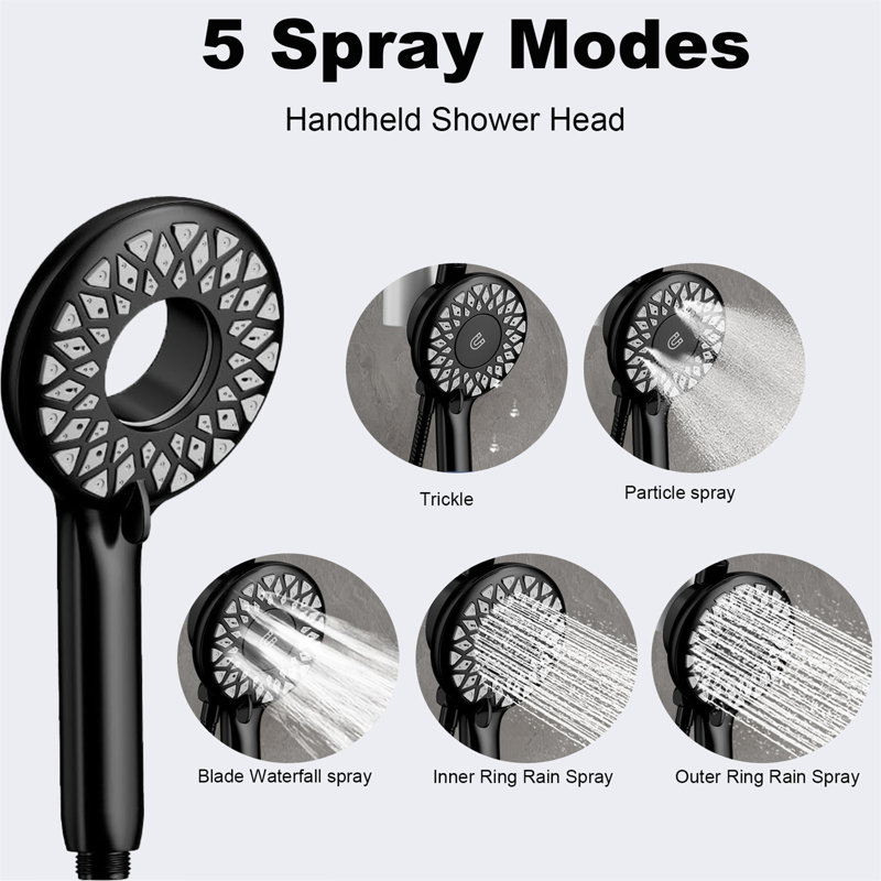 Dual Filter Shower System With Magnetic Handheld Spray – High Pressure Hard Water Filter Shower Head & Adjustable Rainfall Combo