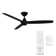 54" Blitzen 3 - Blade Smart Ceiling Fan With Remote Control Included, Works With Google Assistant, Amazon Alexa, iOS And Android APP