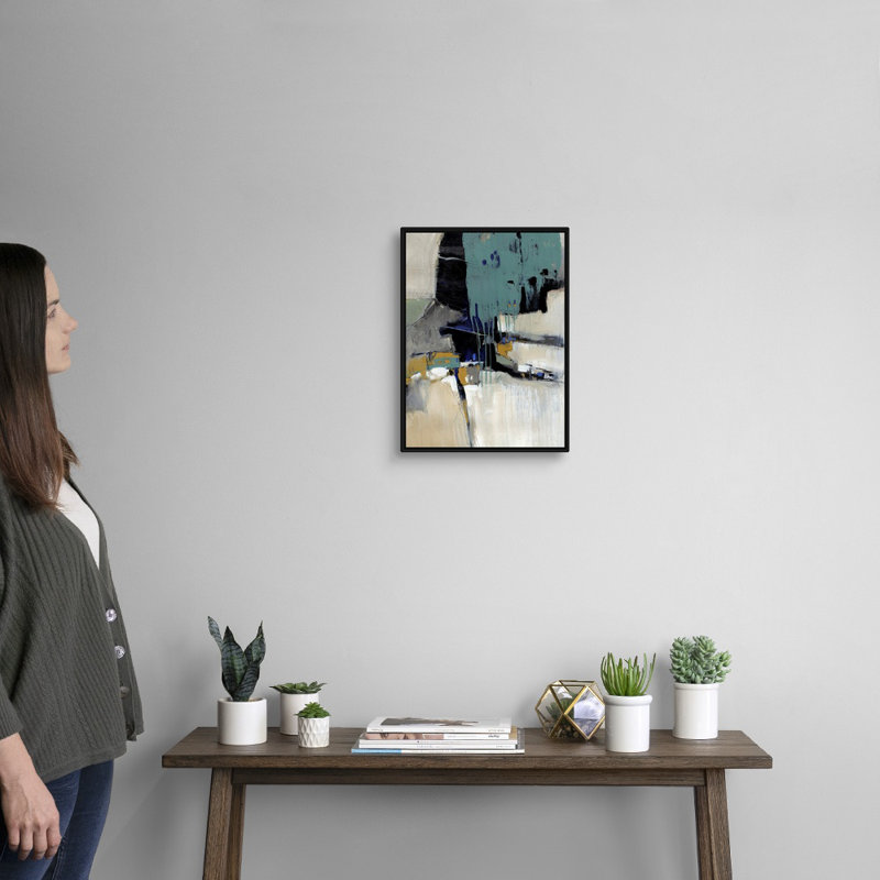 « Fluidity I » par Timothy e Toole, reproduction d’art, H 26 po x l 20 po x 1,75 po, Cadre noir