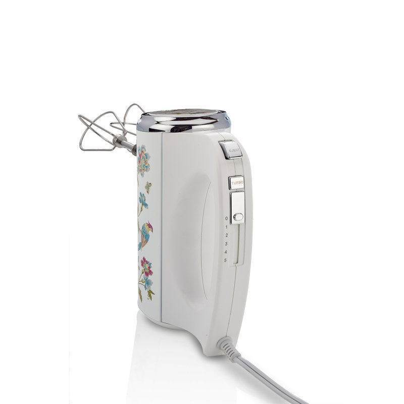 VQ Laura Ashley 5-speed 300-watt Hand Mixer, Elveden White