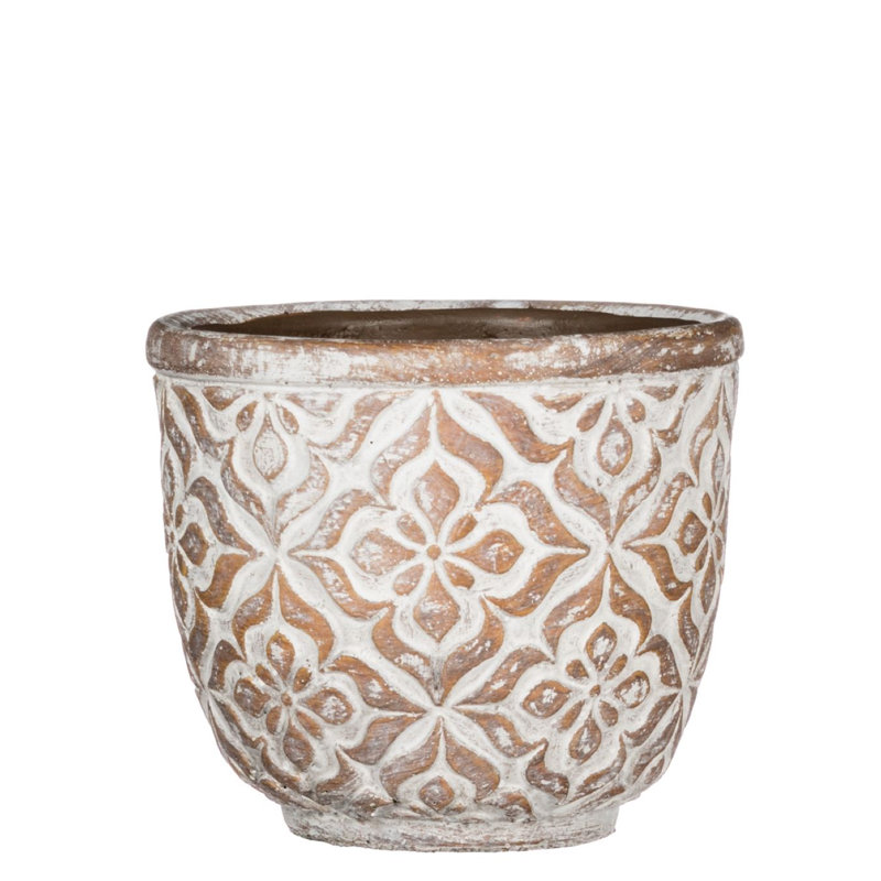 Pot à fleurs en béton Lipe, Brun, 2,75" H x 3" lx 3" d