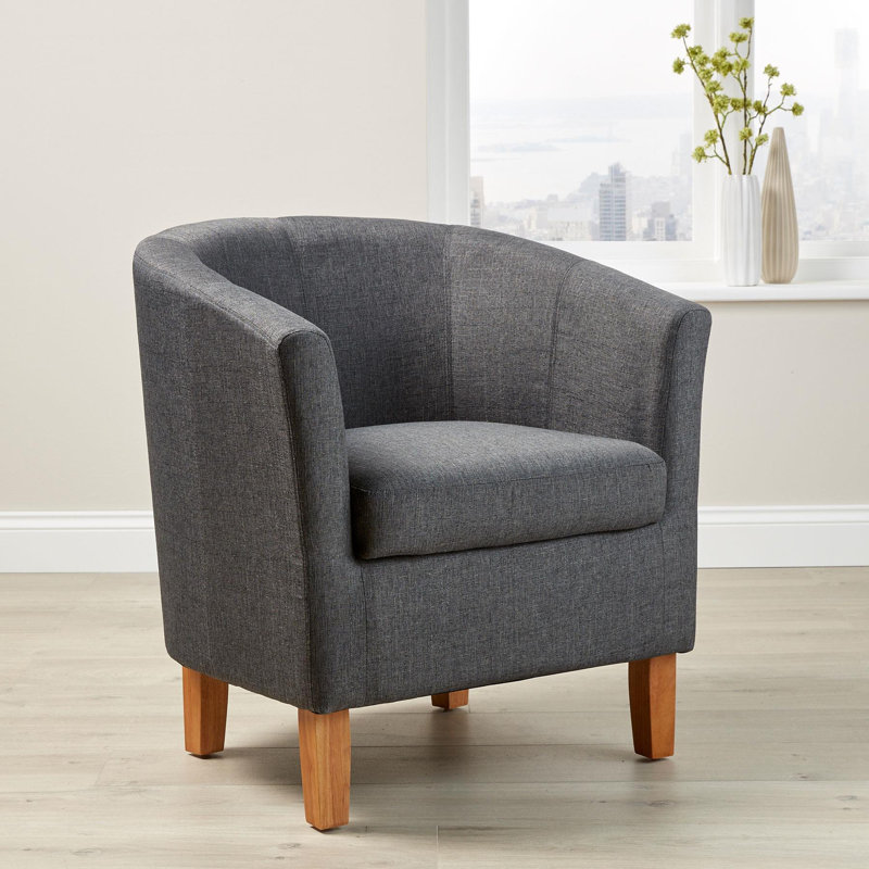 Bedford 67cm Tub Accent Occasional Chair, Charcoal