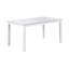 Ensemble de table de salle à manger rectangulaire 6 personnes avec garniture en cristal gris et blanc classique