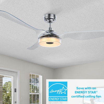 Geradette 56 " Ceiling Fan with LED Lights with Light Kit