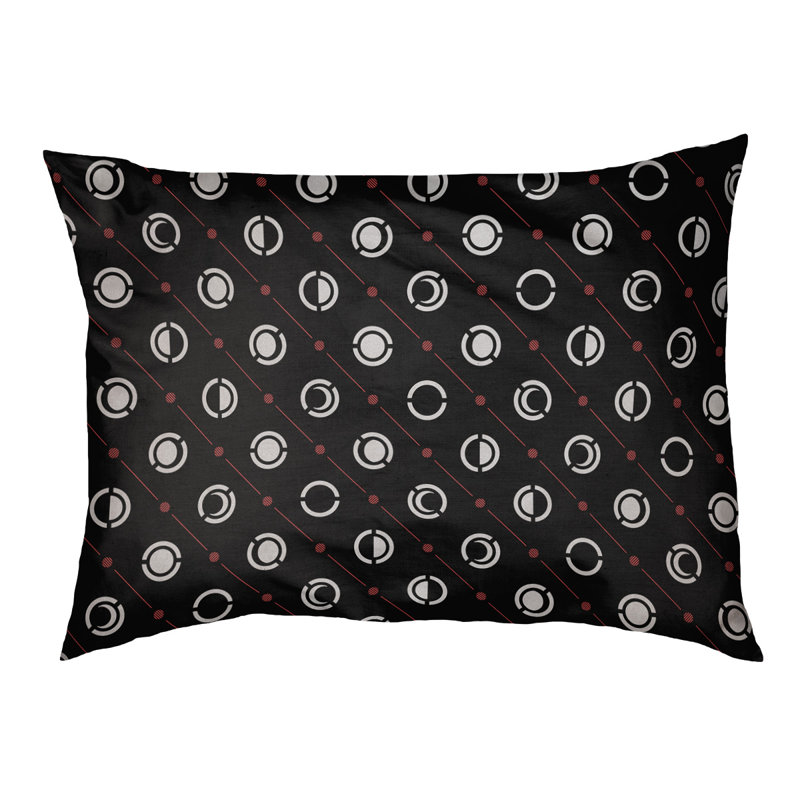 Coussin intérieur pour chien moon phases Chenault, Moyen (l 40 po x P 6,5 po x H 30 po), Rouge / Mauve