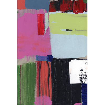 Pink Blocks II by Cartissi - Painting on Canvas