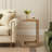 C Shaped Solid Wood End Table-479994523