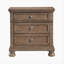 Table de chevet transitionnelle brun antique 1pc
