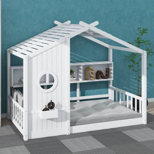 Lit pour tout-petit pour tout-petit, lit pour enfant d'inspiration Montessori avec compartiment de rangement