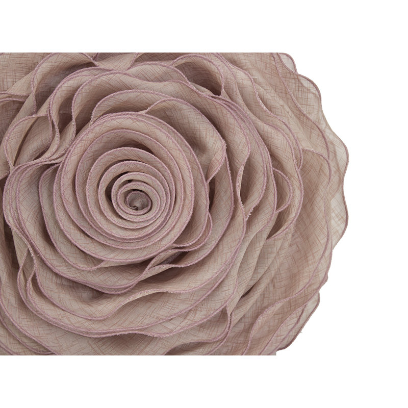 Floral Throw Pillow, No Fill, Mauve