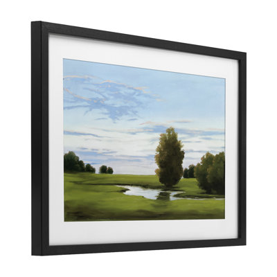 «Evening Light Countryside», reproduction sous verre encadrée, conception par Julie Peterson