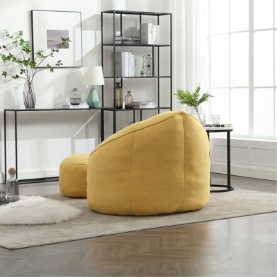 Fauteuil à billes de literie Fauteuil à billes en mousse à haute pression Fauteuil à billes en mousse avec rembourrage en mousse rembourré avec repose-pieds