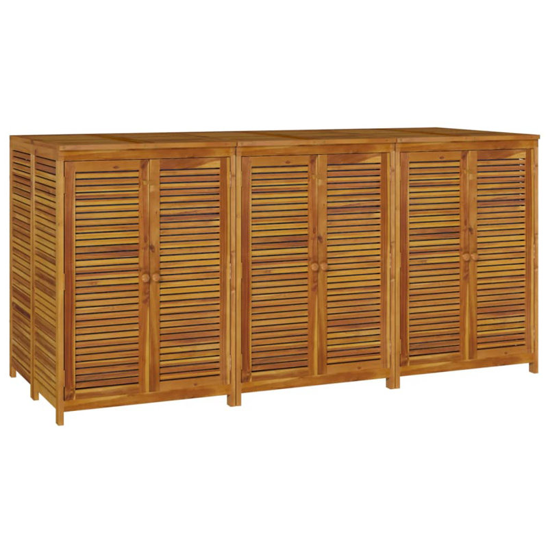Boîte de rangement en bois d'acacia résistant à l'eau en brun