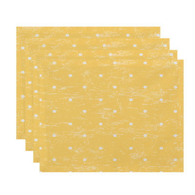 Wally Dot Geometric 4 Piece Placemat Set