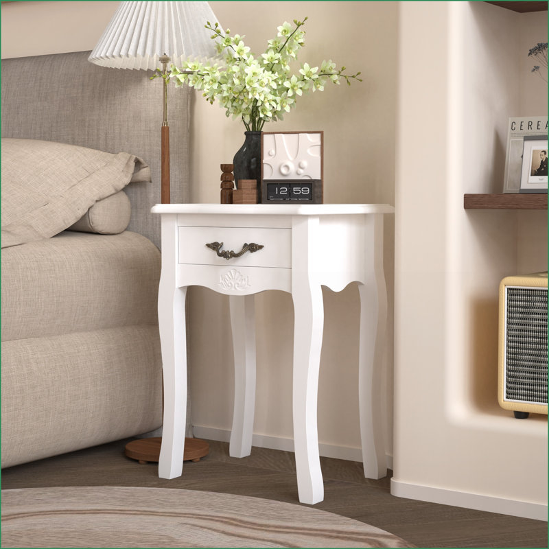 Table basse blanche contemporaine avec pieds incurvés - Gain de place et amp; Vaste espace de rangement pour le salon