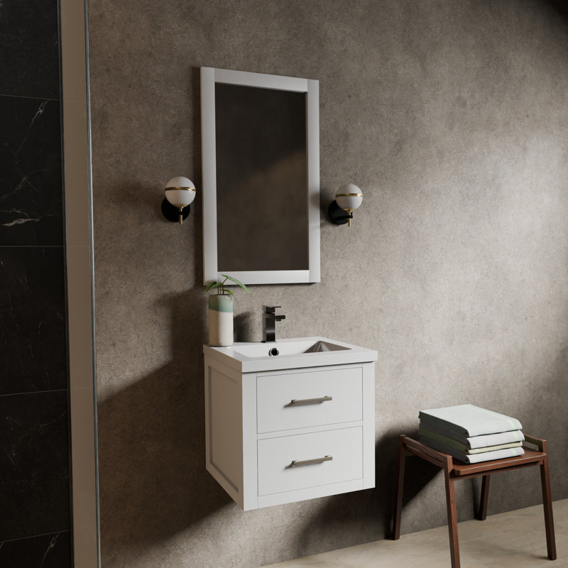 Meuble-lavabo simple blanc l 20 po x P 18 po Castor, Blanc