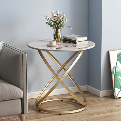 Rochdale Round End Table with Modern Style by Willa Arlo Interiors