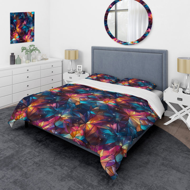 Ensemble de housse de couette en microfibre Celestial Dreams, Housse de couette pour grand lit et 2 taies décor